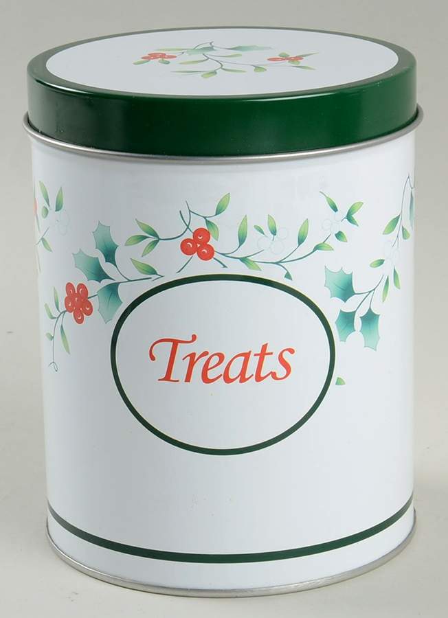 Winterberry Metal Treats Canister & Lid by Pfaltzgraff-1