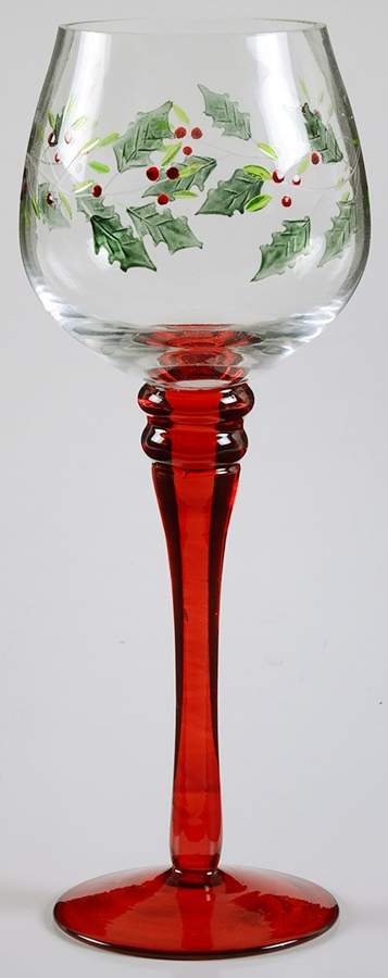 Winterberry 9" Glassware Stemmed Votive Candleholder by Pfaltzgraff-1