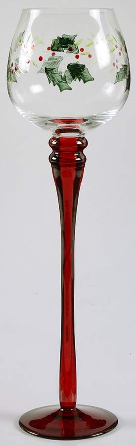 Winterberry 12" Glassware Stemmed Votive Candleholder by Pfaltzgraff-1
