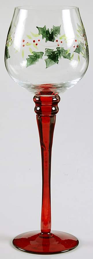 Winterberry 10" Glassware Stemmed Votive Candleholder by Pfaltzgraff-1