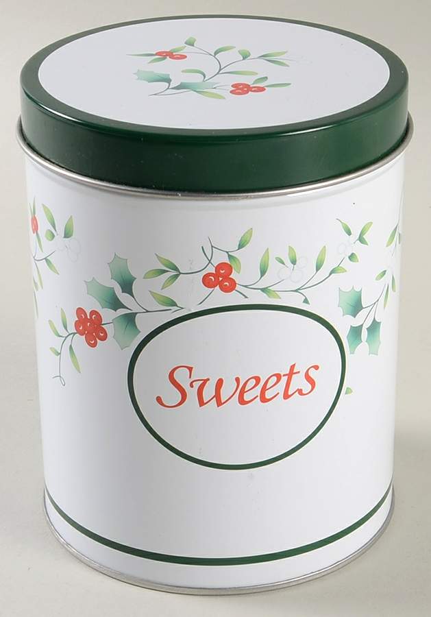 Winterberry Metal Sweets Canister & Lid by Pfaltzgraff-1