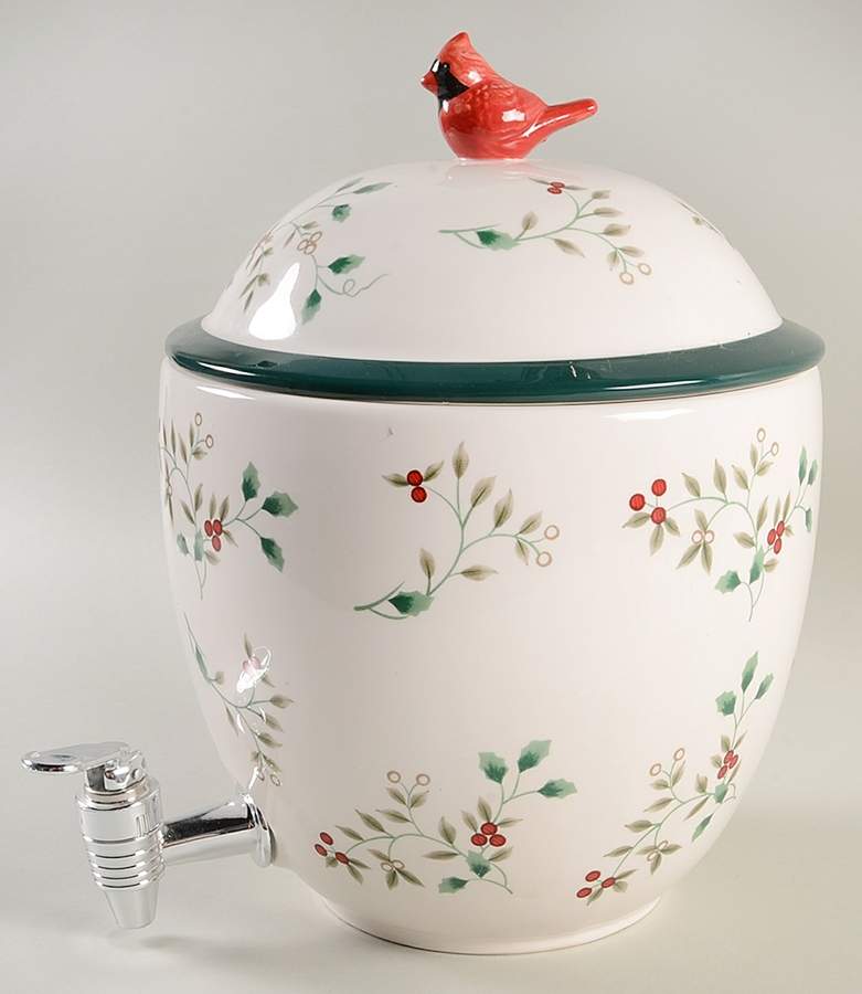 Winterberry Beverage Crock & Lid by Pfaltzgraff-1