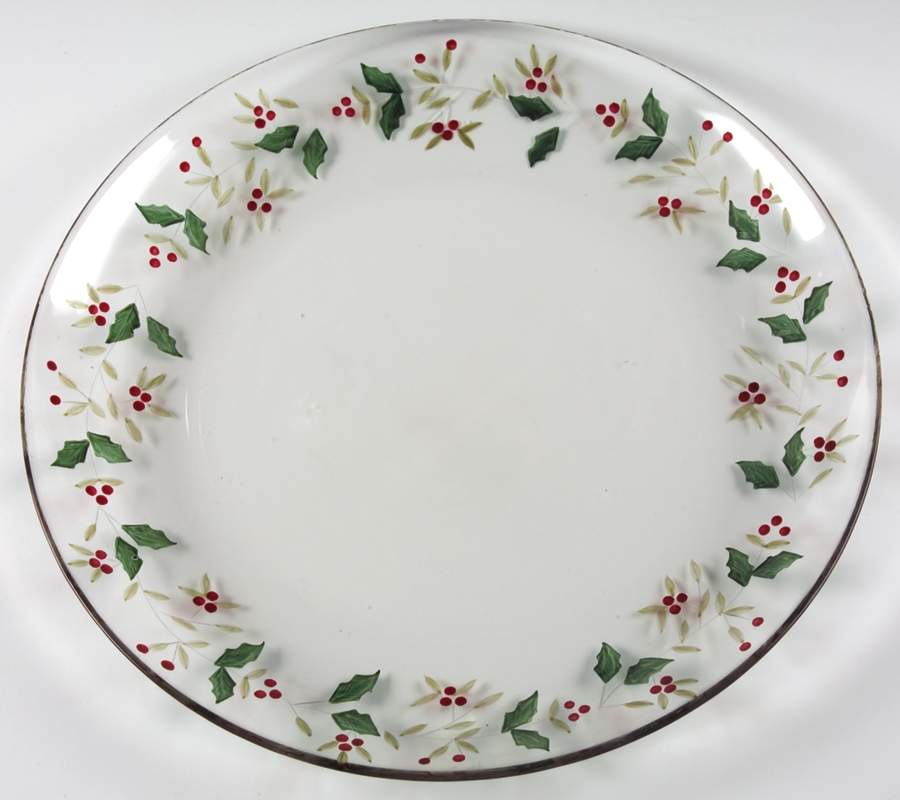 Winterberry 12" Round Glassware Platter by Pfaltzgraff-1