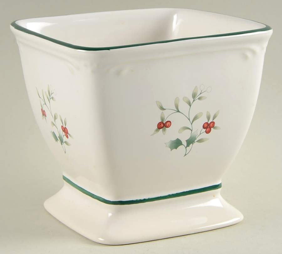 Winterberry 5" Square Flower Pot Holder by Pfaltzgraff-1