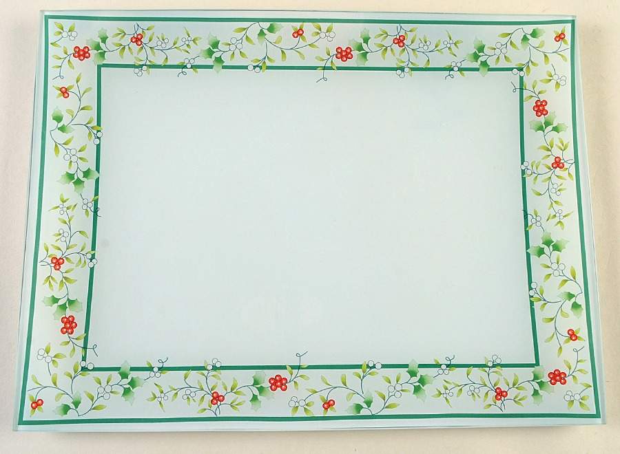 Winterberry 15" Glass Rectangular Platter by Pfaltzgraff-1