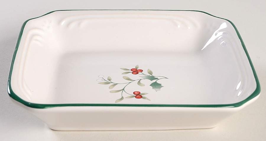 Winterberry Individual Square Sandwich Server by Pfaltzgraff-1