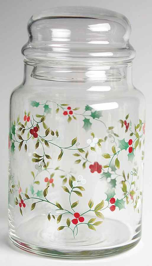 Winterberry Glassware Candy Jar & Lid by Pfaltzgraff-1