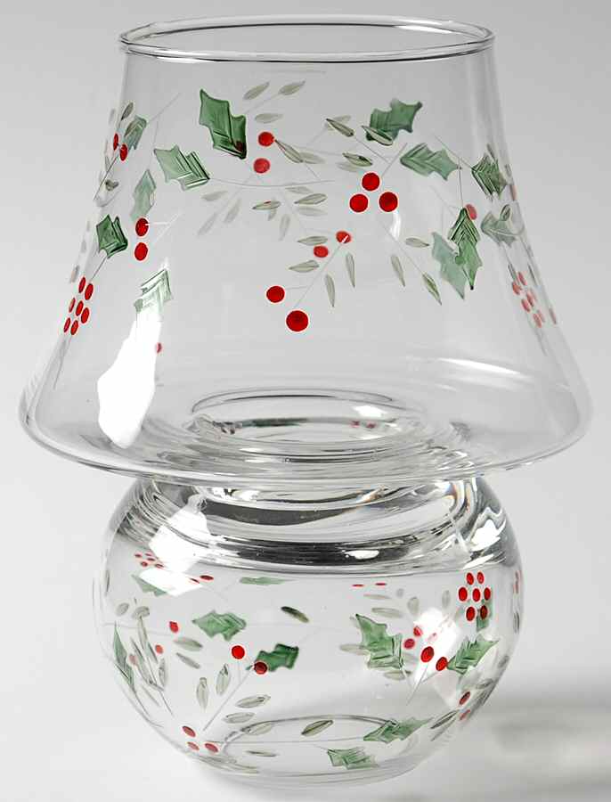 Winterberry (2 Piece) Glassware Hurricane Lamp by Pfaltzgraff-1