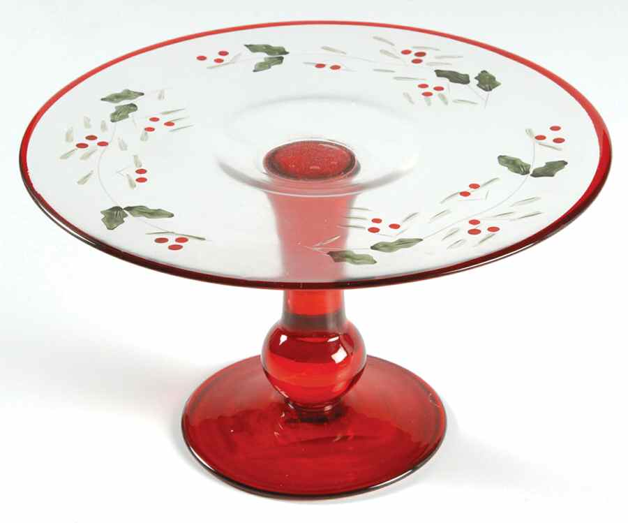Winterberry 7" Glassware Cake Stand by Pfaltzgraff-1