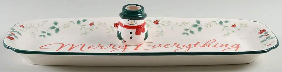 Winterberry Appetizer Tray & Toothpick Holder by Pfaltzgraff-1