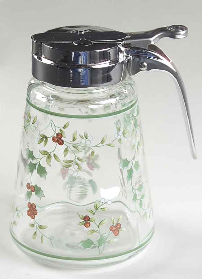 Winterberry Glassware Syrup & Metal Lid by Pfaltzgraff-1