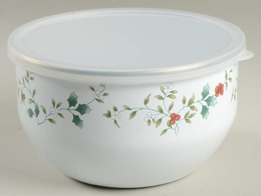 Winterberry 7" Metal Bowl & Plastic Lid by Pfaltzgraff-1