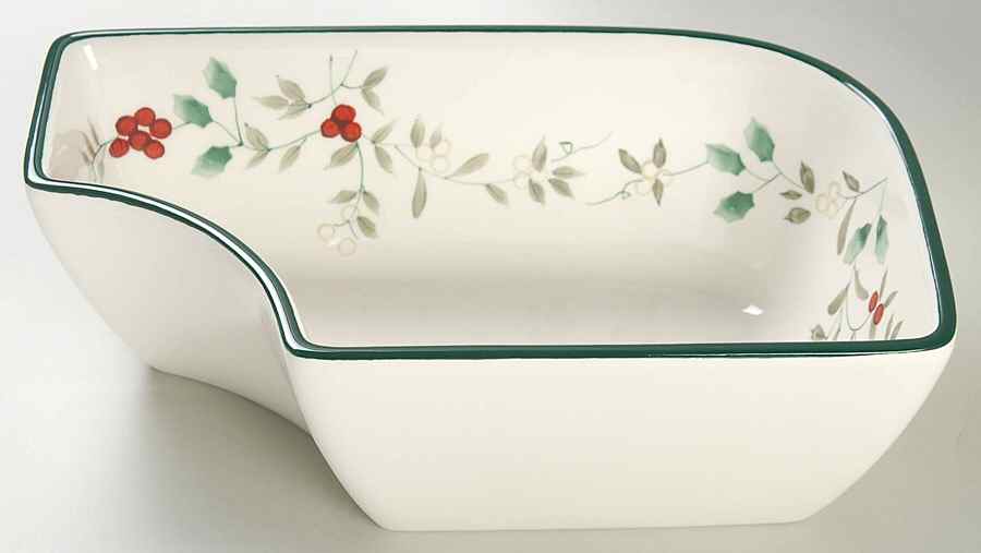 Winterberry Side Section for 5 Pc Serve Set & Wood Tray by Pfaltzgraff-1