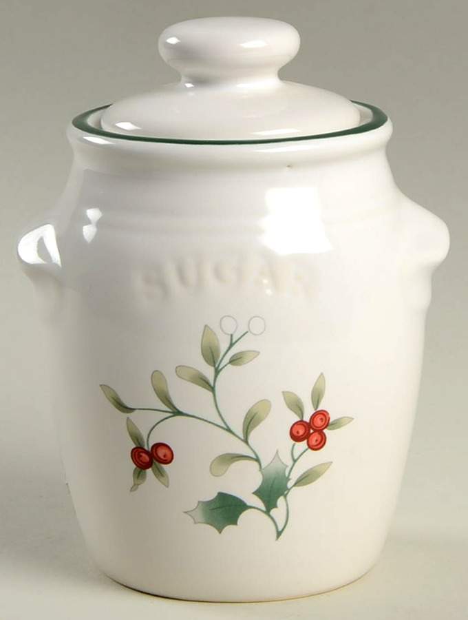 Winterberry Miniature Sugar Crock with Lid by Pfaltzgraff-1
