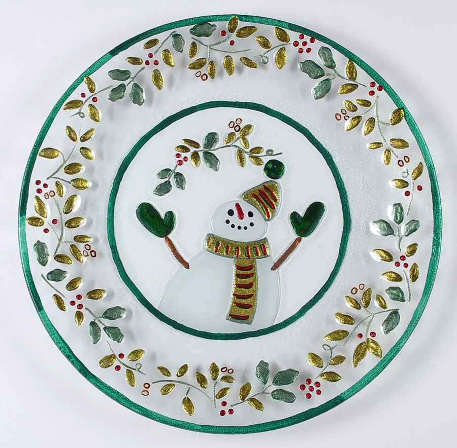 Winterberry 14" Round Glassware Platter by Pfaltzgraff-1