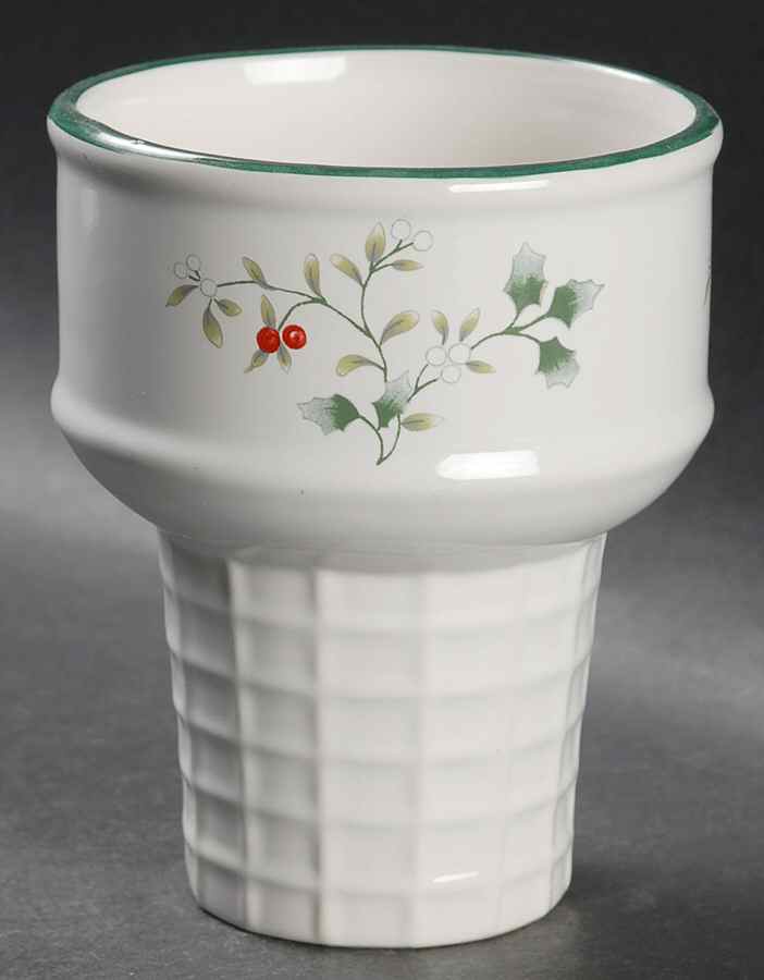 Winterberry Ice Cream Cone Shaped Dish by Pfaltzgraff-1