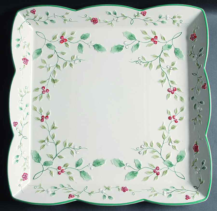 Winterberry 18" Square Serving Platter by Pfaltzgraff-1