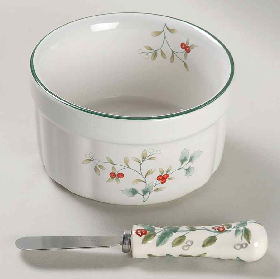 Winterberry Ramekin - Dip Bown & Spreader Set by Pfaltzgraff-1