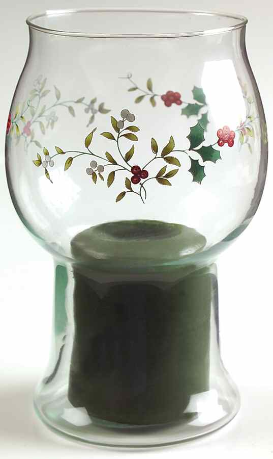 Winterberry Glass Pillar Float Candleholder by Pfaltzgraff-1