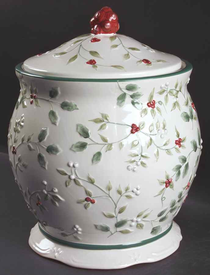 Winterberry Large Cookie Jar/Canister & Lid by Pfaltzgraff-1