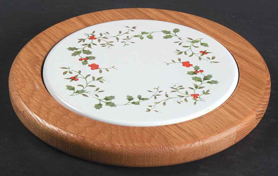 Winterberry Wood Base Cheese Dish, Base Only by Pfaltzgraff-1