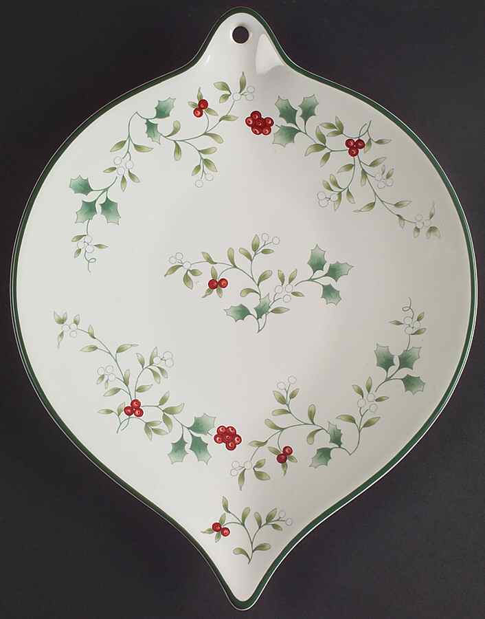 Winterberry Ornament Shape Cookie Plate by Pfaltzgraff-1