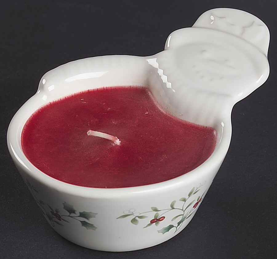 Winterberry Snowman Candleholder by Pfaltzgraff-1