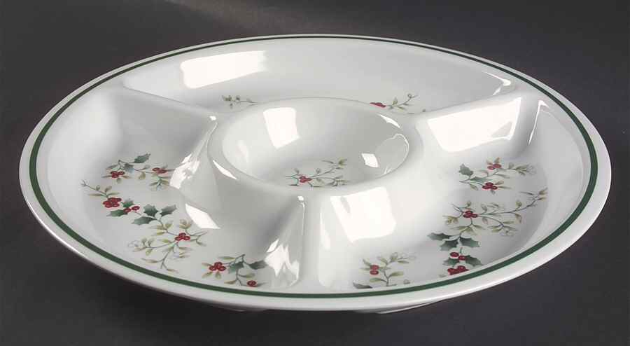 Winterberry 1 Piece Melamine Chip & Dip by Pfaltzgraff-1