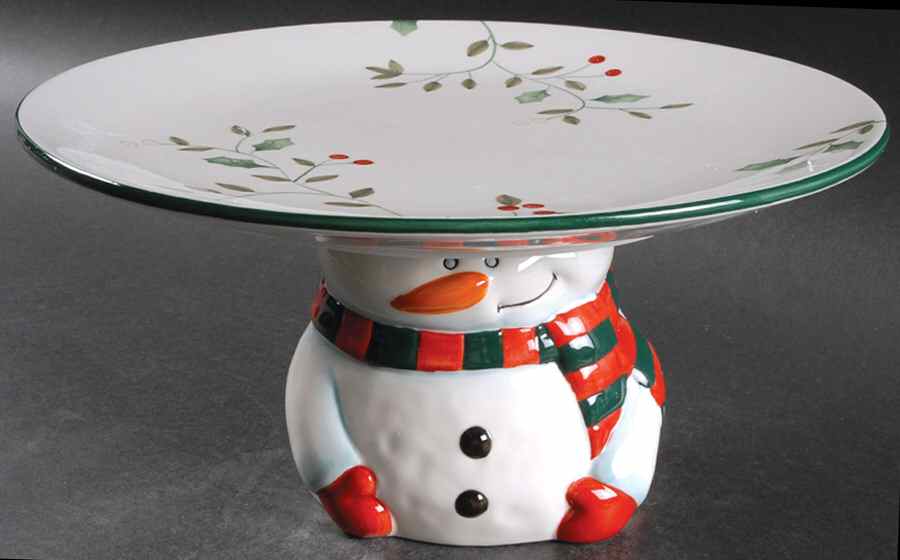 Winterberry 11" Diameter Pedestal Cake Stand by Pfaltzgraff-1