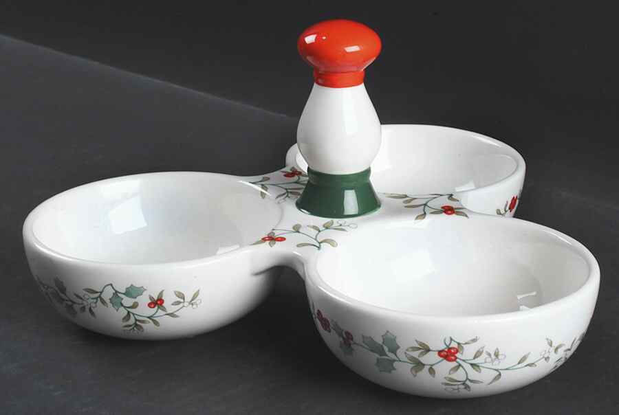 Winterberry Handled 3-Part Divided Server by Pfaltzgraff-1