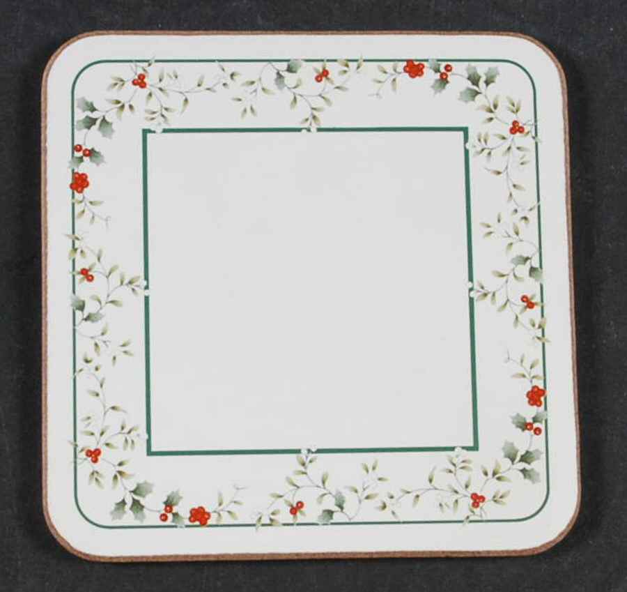 Winterberry Cork Back Square Coaster by Pfaltzgraff-1