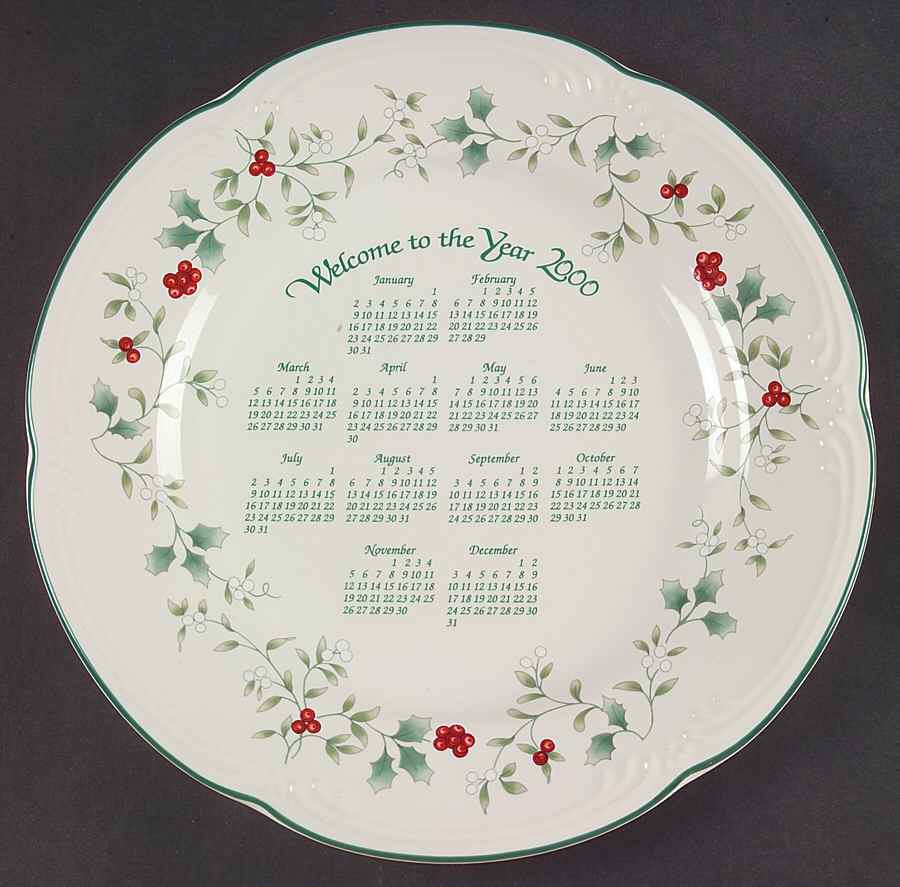 Winterberry "2000" Calendar Plate by Pfaltzgraff-1