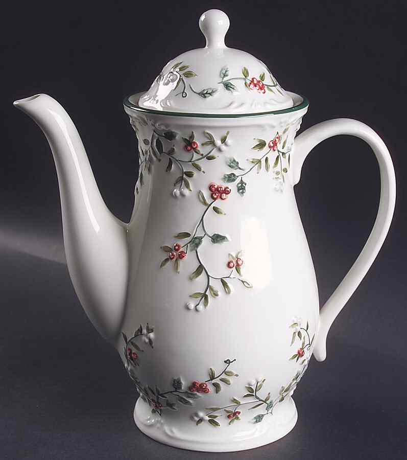 Winterberry Sculpted Coffee Pot & Lid by Pfaltzgraff-1