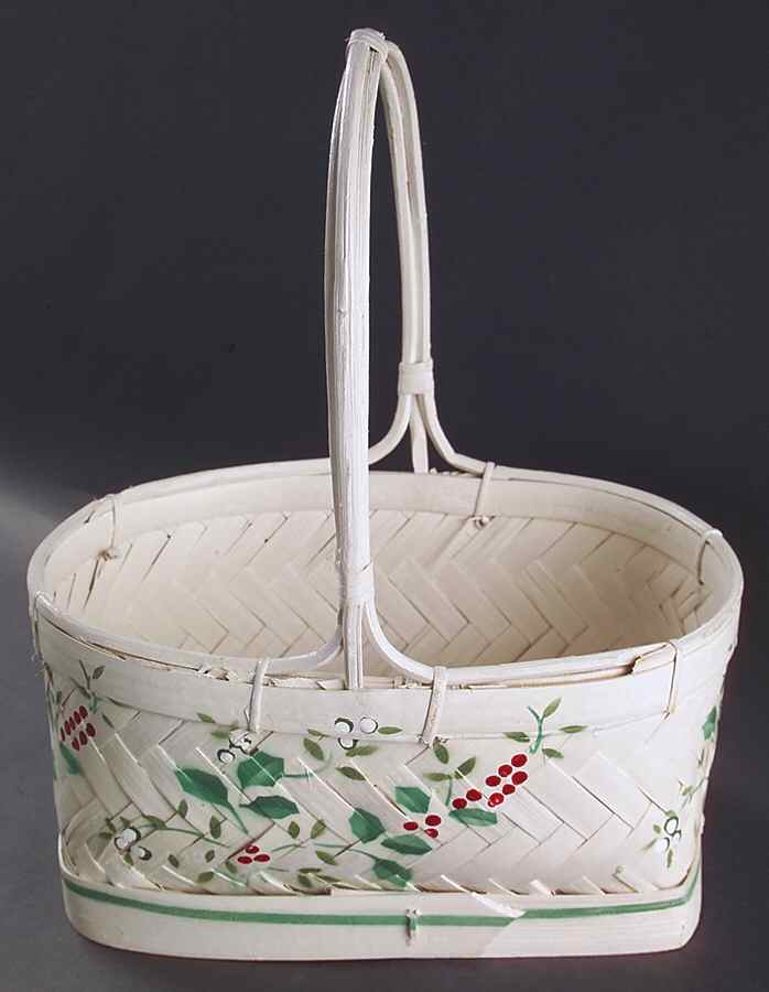 Winterberry 12" Wicker Basket by Pfaltzgraff-1