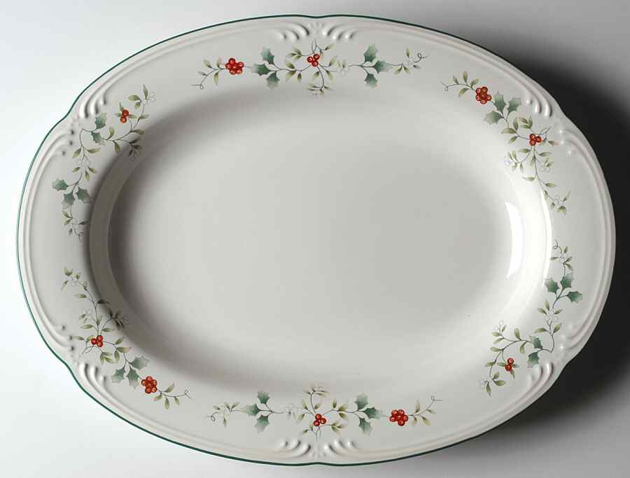 Winterberry 15" Deep Oval Serving Platter by Pfaltzgraff-1