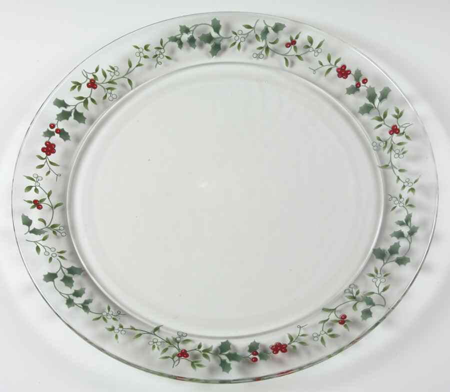 Winterberry 12" Round Glassware Platter by Pfaltzgraff-1