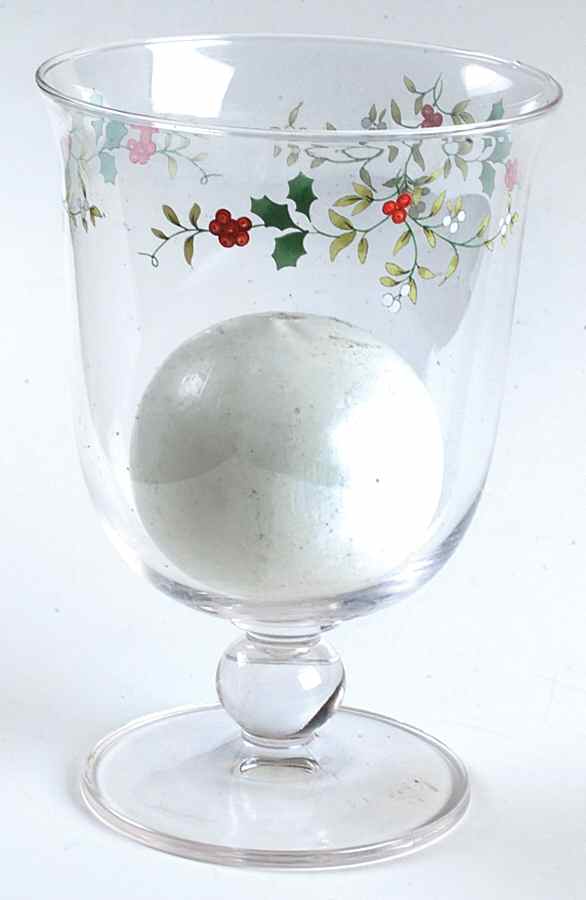 Winterberry Pedestal Glassware Hurricane by Pfaltzgraff-1