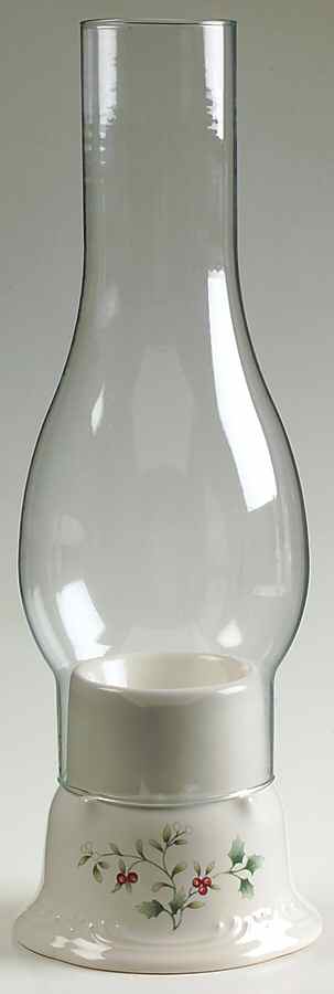 Winterberry Hurricane Lamp & Globe by Pfaltzgraff-1