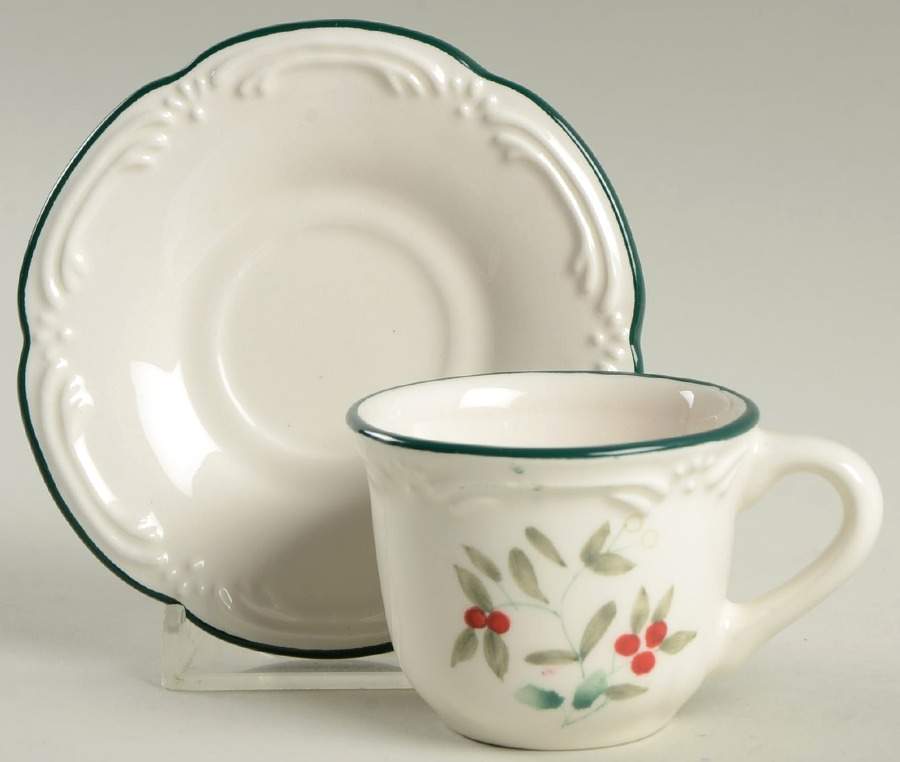 Winterberry Child's Cup & Saucer Set by Pfaltzgraff-1