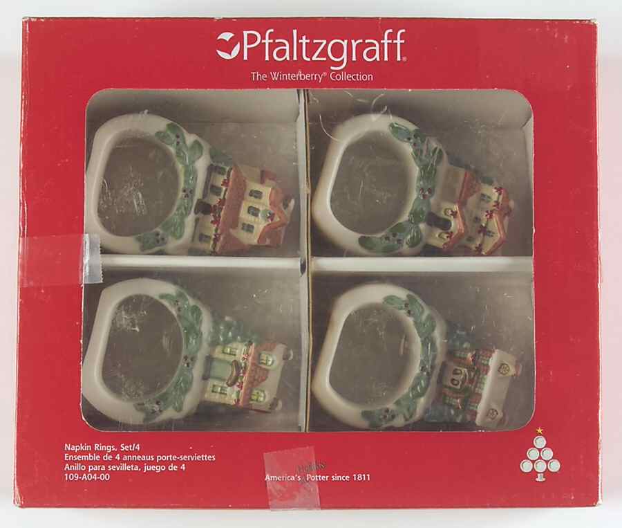 Winterberry Napkin Ring - Set of 4 (Motif 1-4) by Pfaltzgraff-1