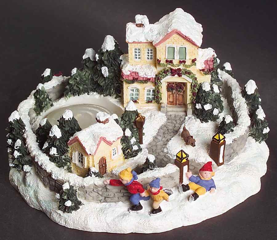Winterberry Scenic Village with Tea Light by Pfaltzgraff-1