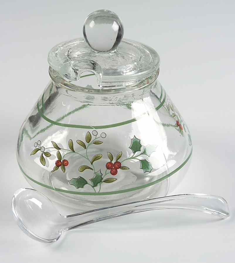 Winterberry Glassware Sugar Bowl & Lid by Pfaltzgraff-1