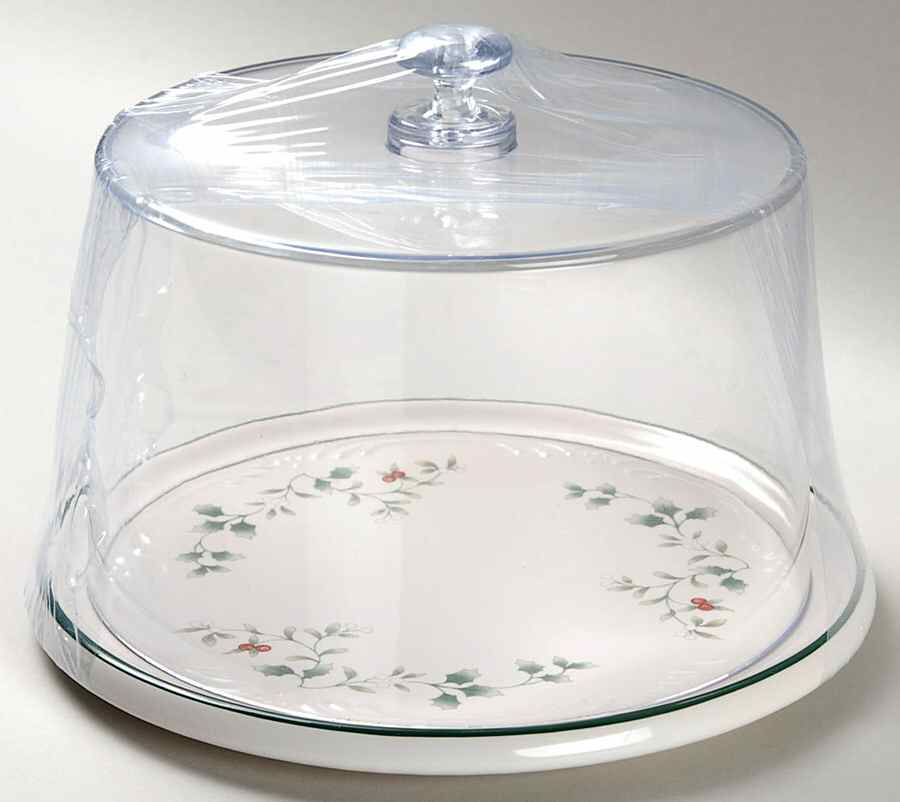Winterberry Cheese Dish & Plastic Dome by Pfaltzgraff-1