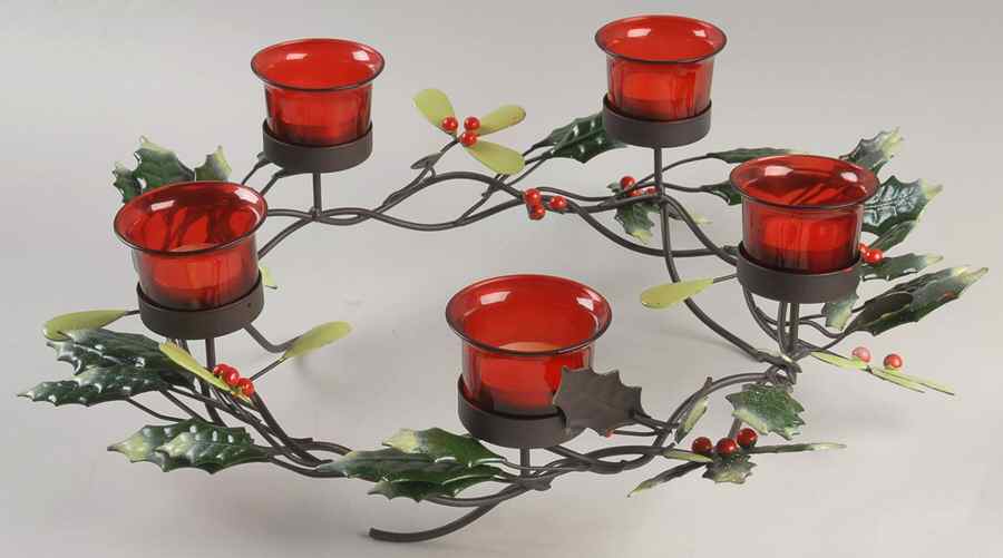 Winterberry Metal Votive Candleholder (Holds 5) by Pfaltzgraff-1