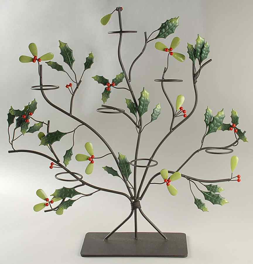 Winterberry Metal Tea Liight Tree Only-No Glass Votives by Pfaltzgraff-1
