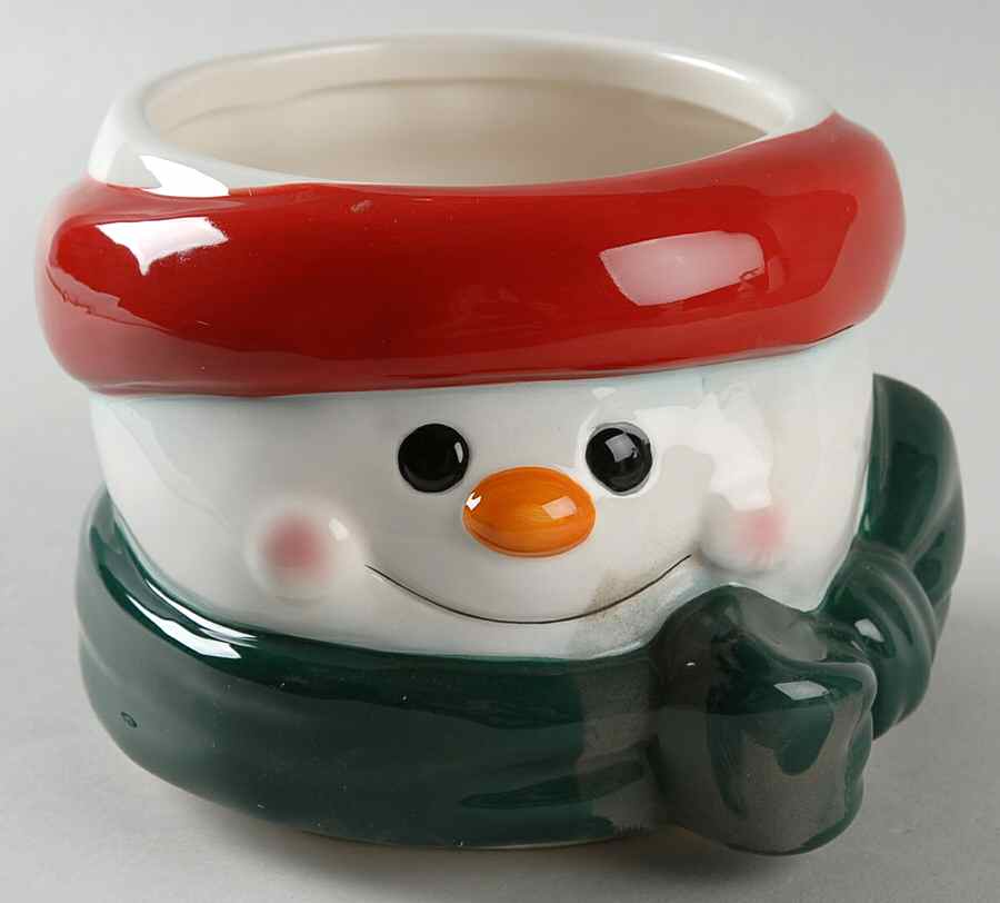 Winterberry Stackable Snowman Head No Lid by Pfaltzgraff-1