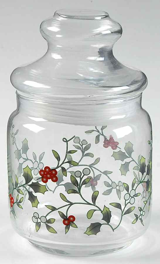 Winterberry Glassware Candy Jar & Lid by Pfaltzgraff-1