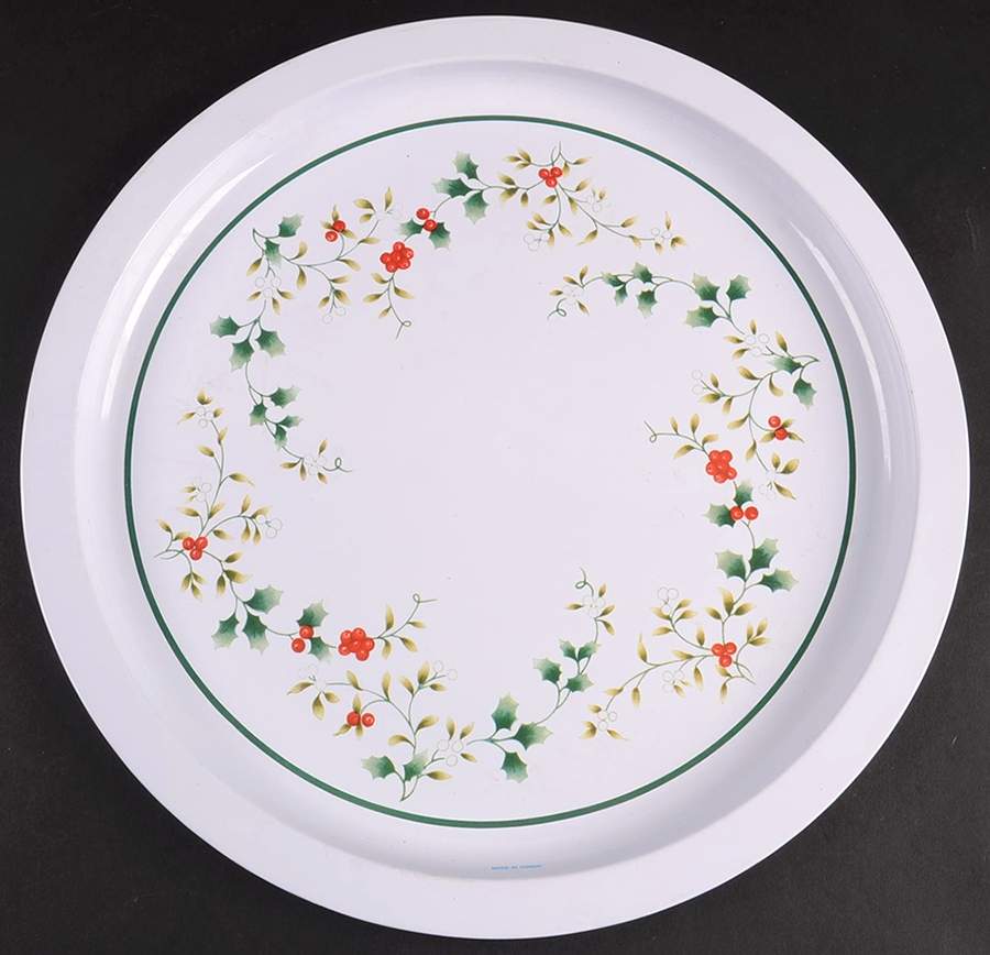 Winterberry 13" Metal Round Tray by Pfaltzgraff-1