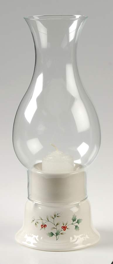 Winterberry Hurricane Lamp & Globe by Pfaltzgraff-1