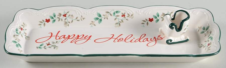 Winterberry Appetizer Tray & Toothpick Holder by Pfaltzgraff-1